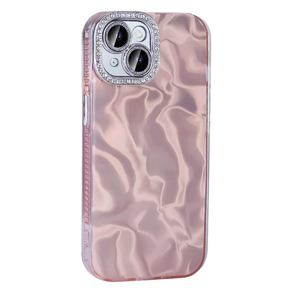 Apple iPhone 15 Plus Kılıf Airbagli Parlak Taş Detay Tasarımlı Zore Esila Kapak