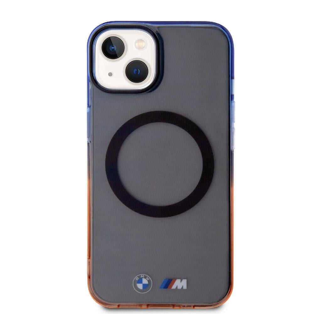 Apple iPhone 15 Plus Kılıf BMW M-safe Şarj Özellikli Transparan Renkli Çerçeveli Orjinal Lisanslı Kapak