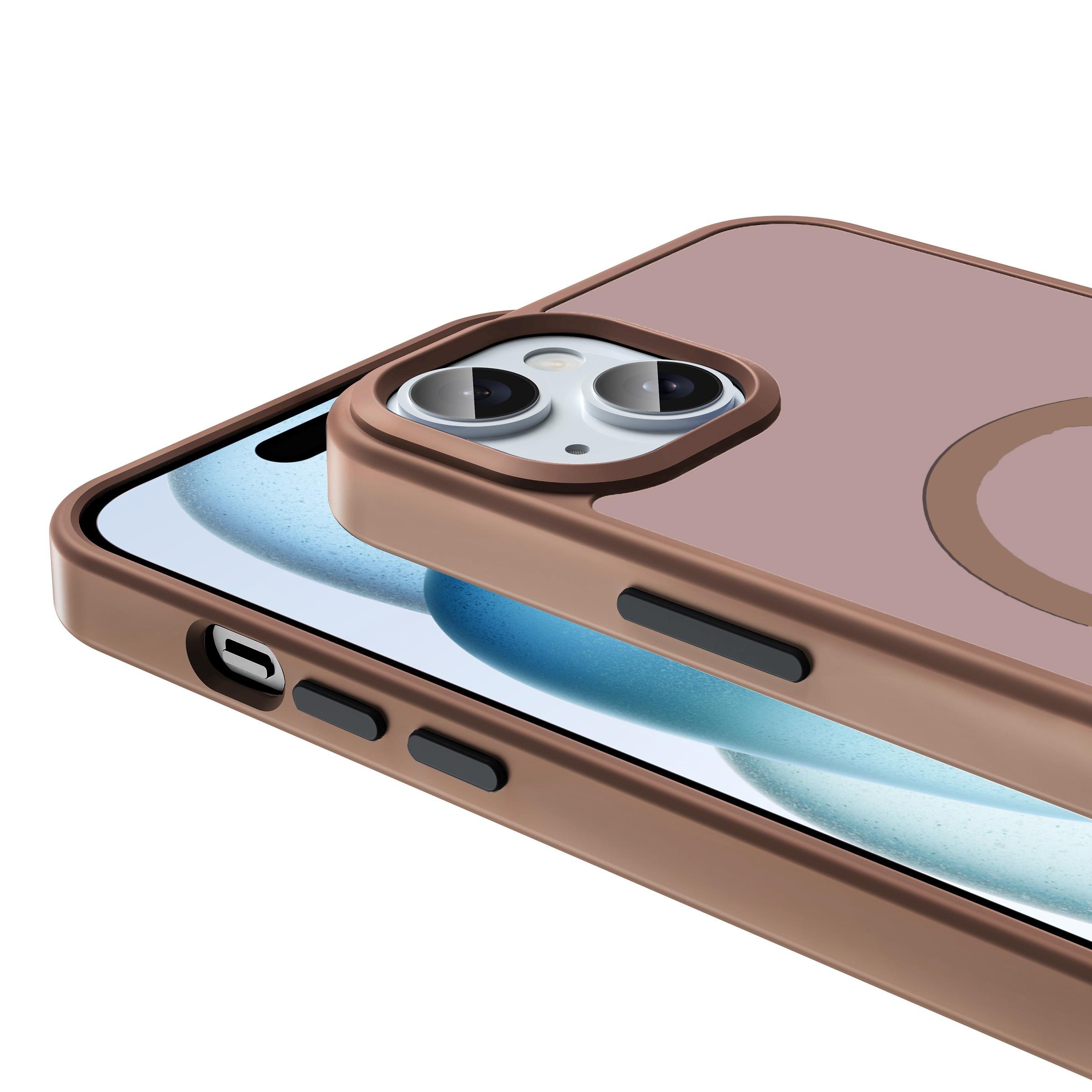 Apple iPhone 15 Plus Kılıf M-safe Şarj Özellikli Mat Arka Yüzey Zore Sio Kapak
