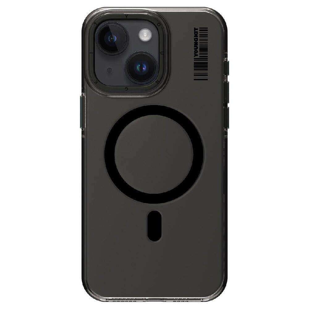 Apple iPhone 15 Plus Kılıf M-safe Şarj Özellikli Şeffaf Youngkit Crystal Shield Serisi Kapak