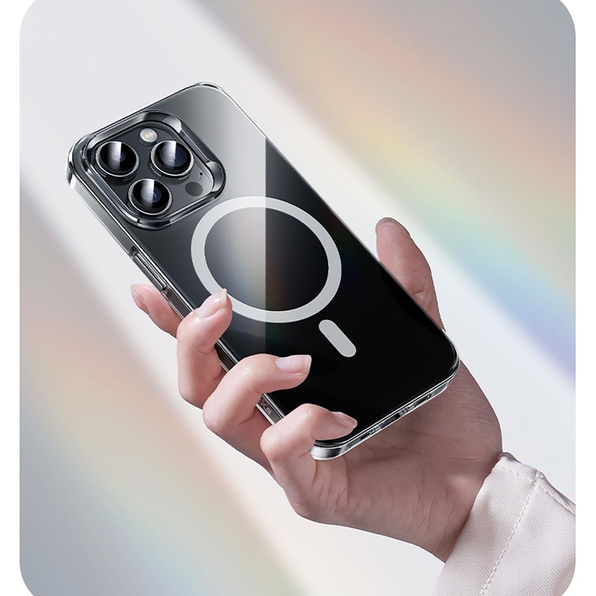 Apple iPhone 15 Plus Kılıf M-safe Şarj Özellikli Benks ​​​​​​Crystal Serisi Şeffaf Kapak