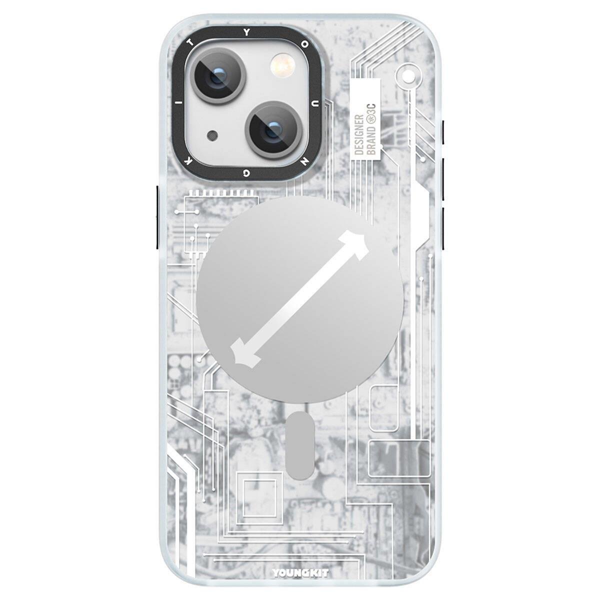Apple iPhone 15 Plus Kılıf M-safe Şarj Özellikli YoungKit Technology Serisi Kapak