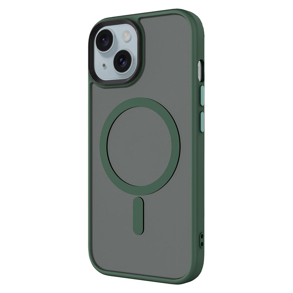 Apple iPhone 15 Plus Kılıf Mat Arka Yüzey Wireless Şarj Özellikli Zore Flet M-safe Kapak