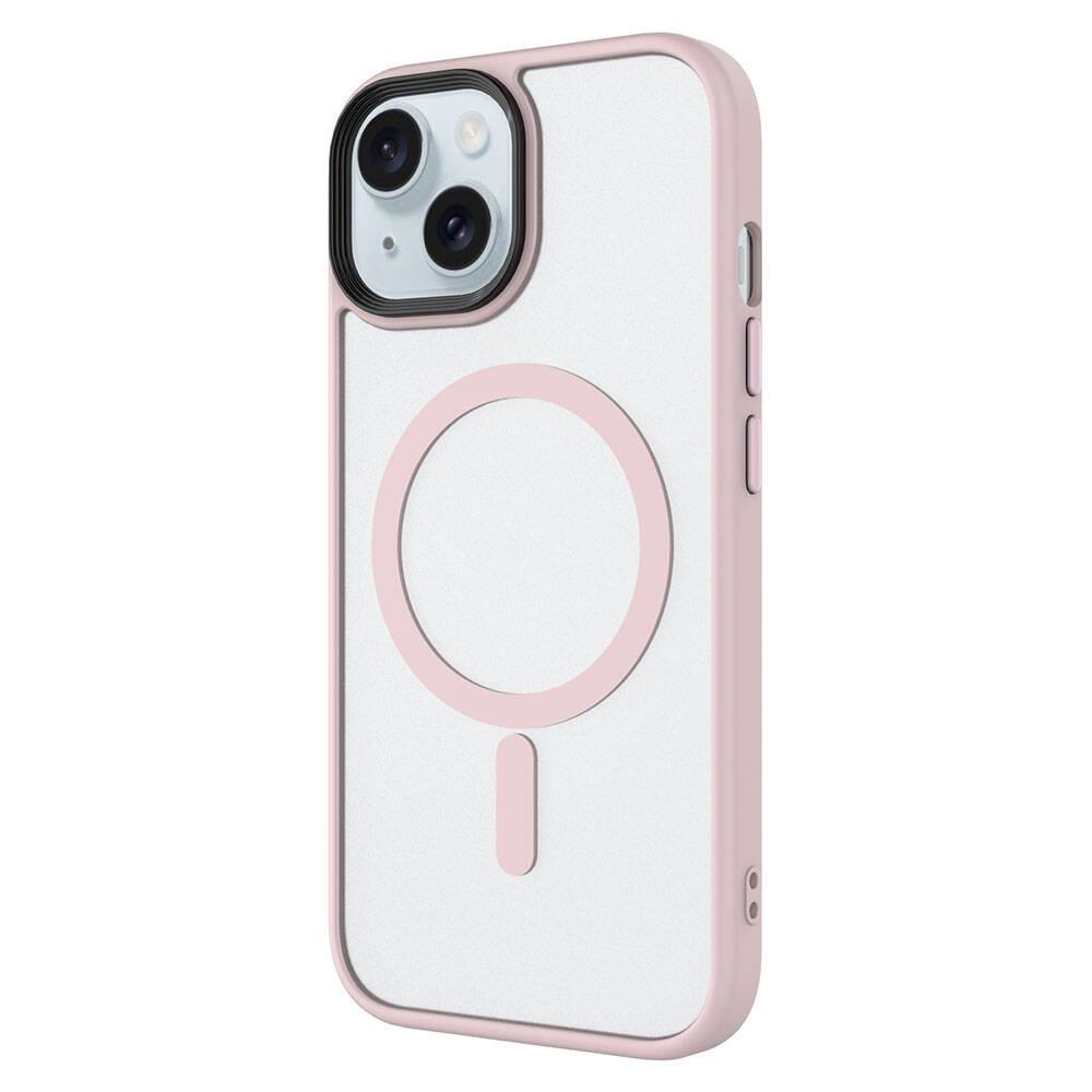 Apple iPhone 15 Plus Kılıf Mat Arka Yüzey Wireless Şarj Özellikli Zore Flet M-safe Kapak