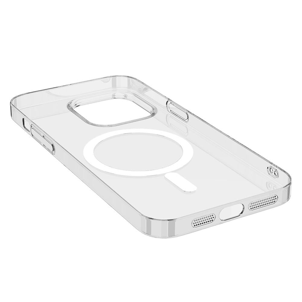 Apple iPhone 15 Plus Kılıf Zore M-safe Şarj Özellikli Şeffaf Tek Kamera Çerçeveli Porto Kapak