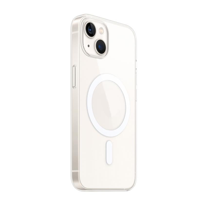 Apple iPhone 15 Plus Kılıf Zore M-safe Şarj Özellikli Şeffaf Tek Kamera Çerçeveli Porto Kapak