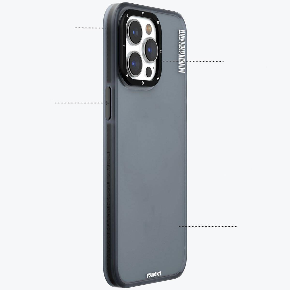 Apple iPhone 15 Pro Kılıf Buzlu Mat Tasarım Youngkit Colored Sand Serisi Kapak
