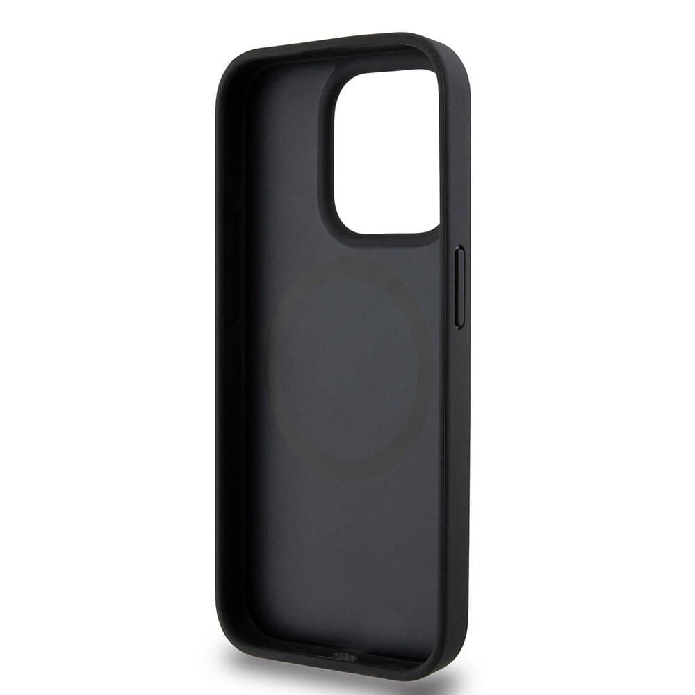Apple iPhone 15 Pro Kılıf DKNY Orjinal Lisanslı M-safe Şarj Özellikli 3D Yazılı Repeat Pattern Kapak