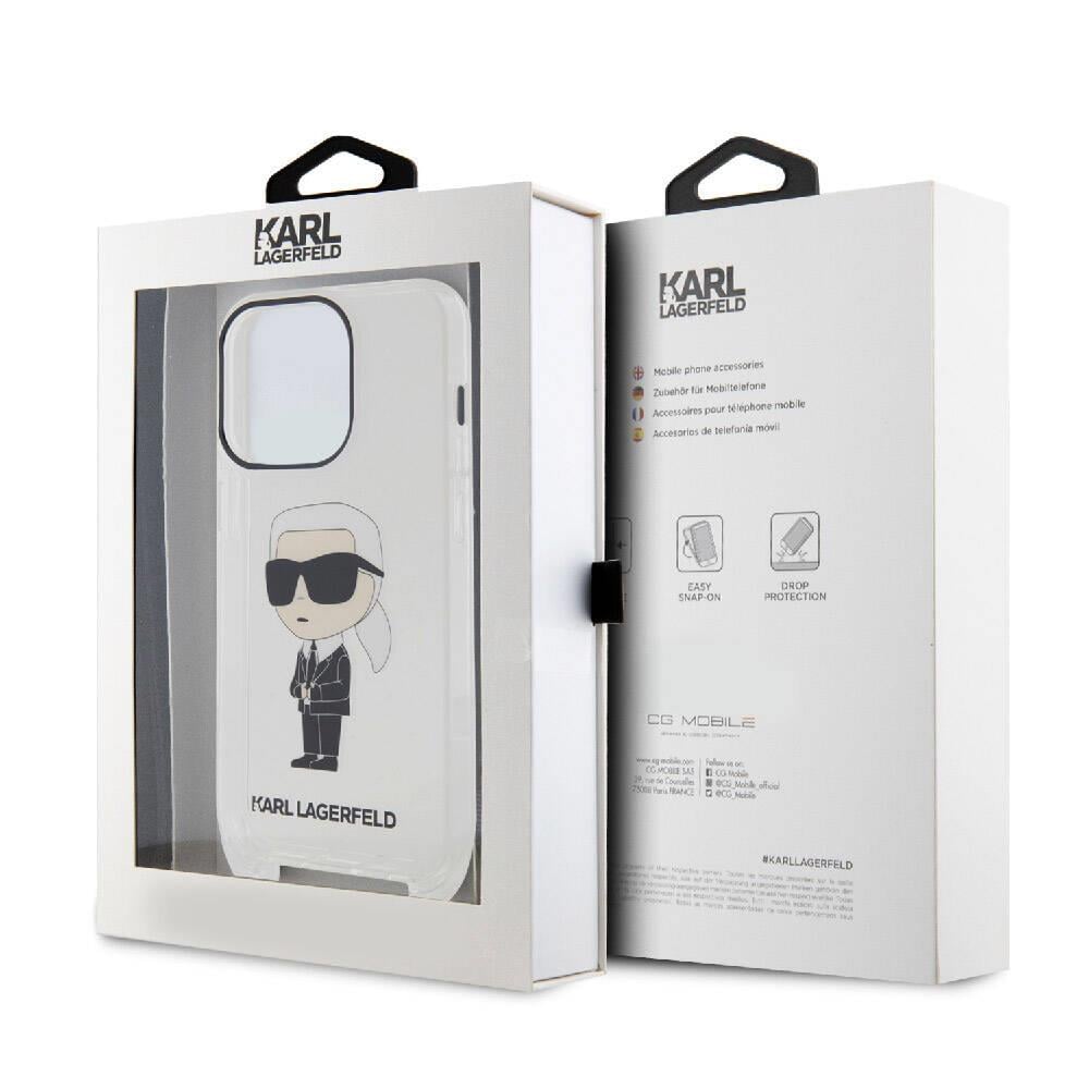 Apple iPhone 15 Pro Kılıf Karl Lagerfeld Orjinal Lisanslı Boyun Askılı Karl İkonik Crossbody Kapak