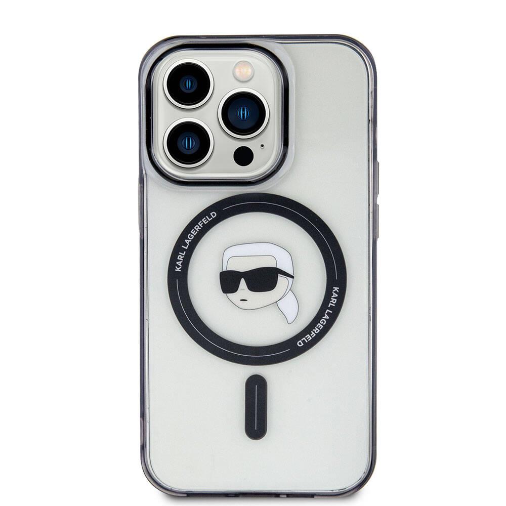 Apple iPhone 15 Pro Kılıf Karl Lagerfeld M-safe Şarj Özellikli IML Karl Orjinal Lisanslı Kapak