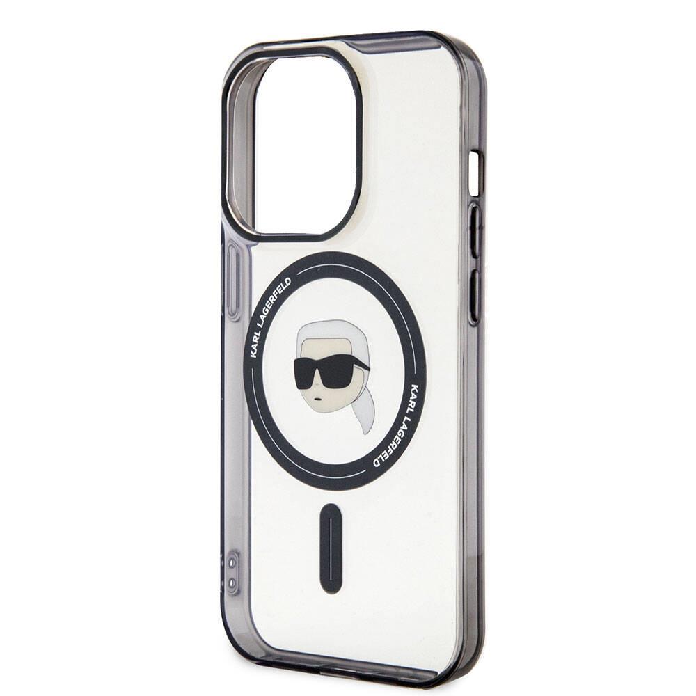 Apple iPhone 15 Pro Kılıf Karl Lagerfeld M-safe Şarj Özellikli IML Karl Orjinal Lisanslı Kapak