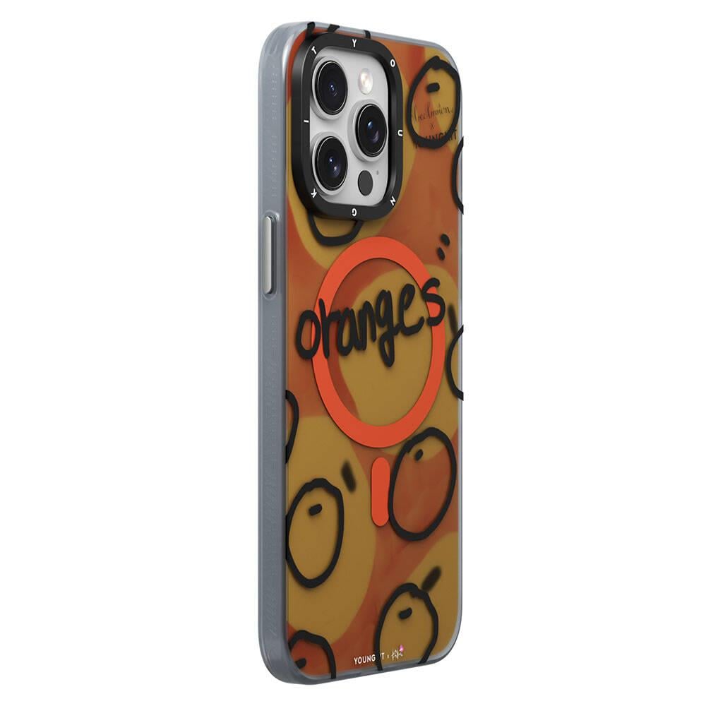 Apple iPhone 15 Pro Kılıf M-safe Şarj Özellikli Bee Brown Tasarımlı Youngkit Funny Serisi Kapak