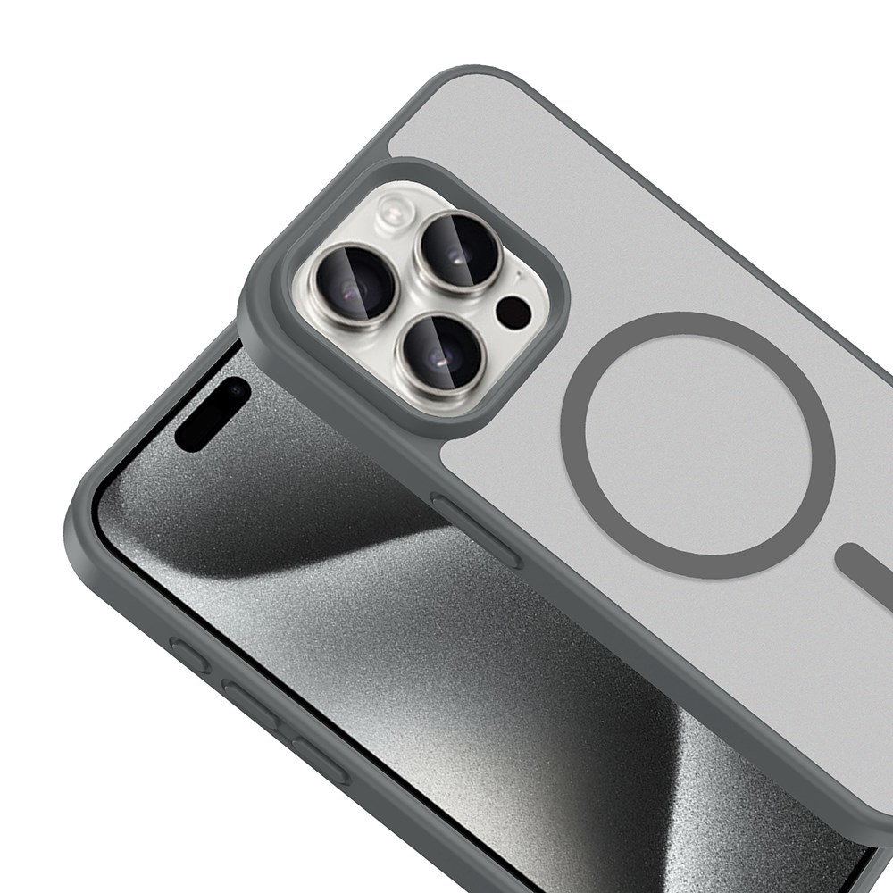 Apple iPhone 15 Pro Kılıf M-safe Şarj Özellikli Zore T-Max Standlı Kapak