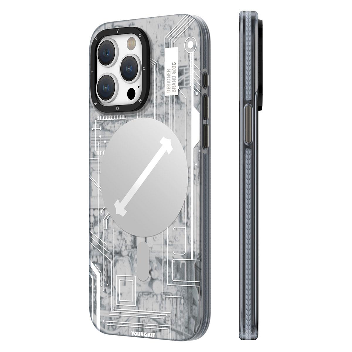 Apple iPhone 15 Pro Kılıf M-safe Şarj Özellikli YoungKit Technology Serisi Kapak