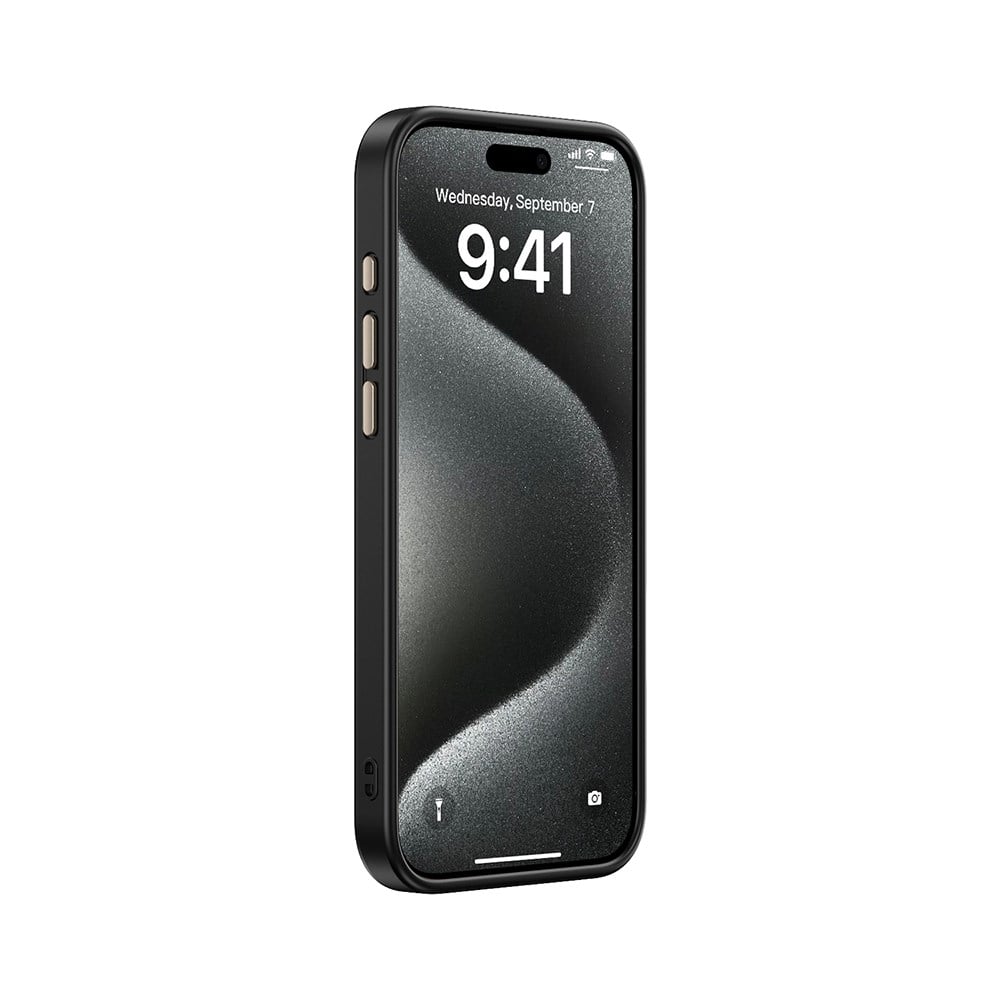 Apple iPhone 15 Pro Kılıf M-safe Şarj Özellikli Karbon Fiber Görünümlü Zore Antina Kapak