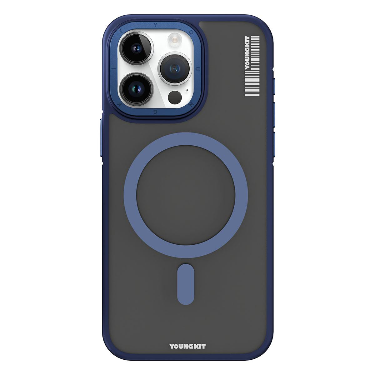 Apple iPhone 15 Pro Kılıf M-safe Şarj Özellikli Youngkit Rock Sand Serisi Kapak
