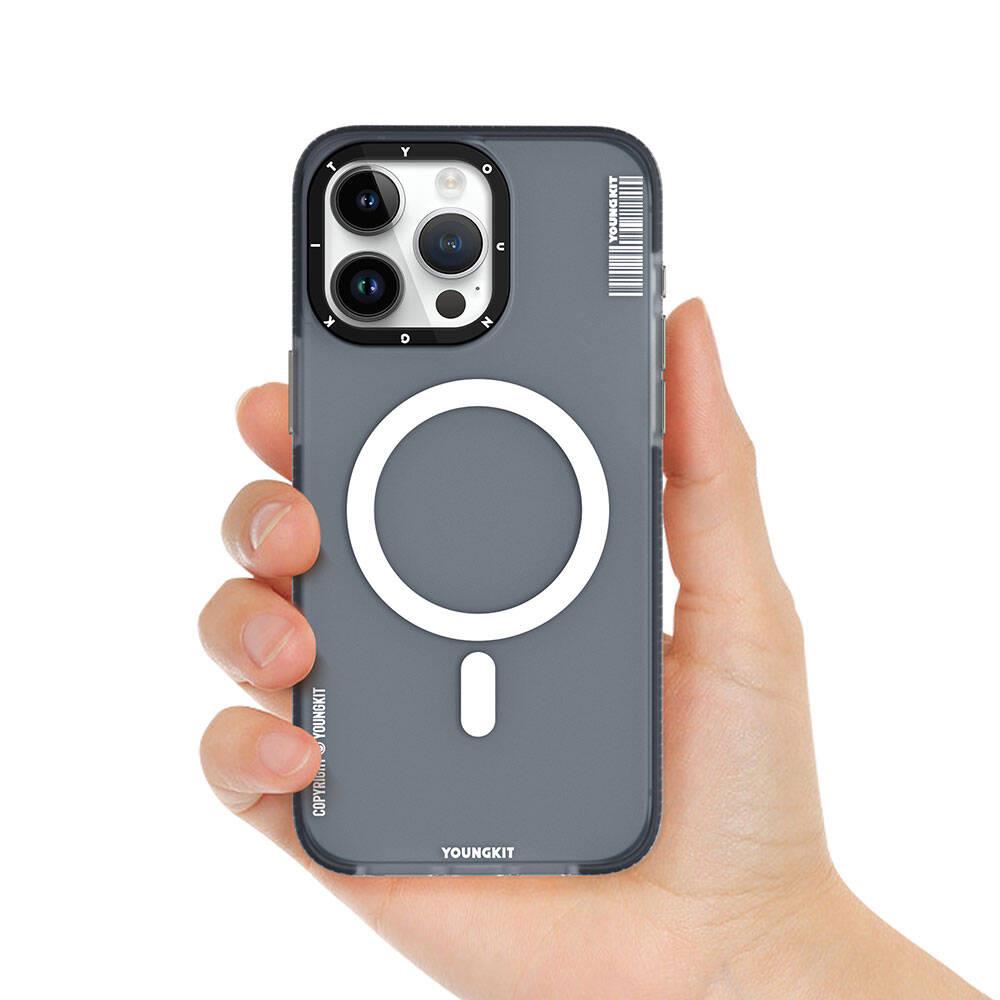 Apple iPhone 15 Pro Kılıf M-safe Şarj Özellikli Youngkit Jiansha Serisi Kapak