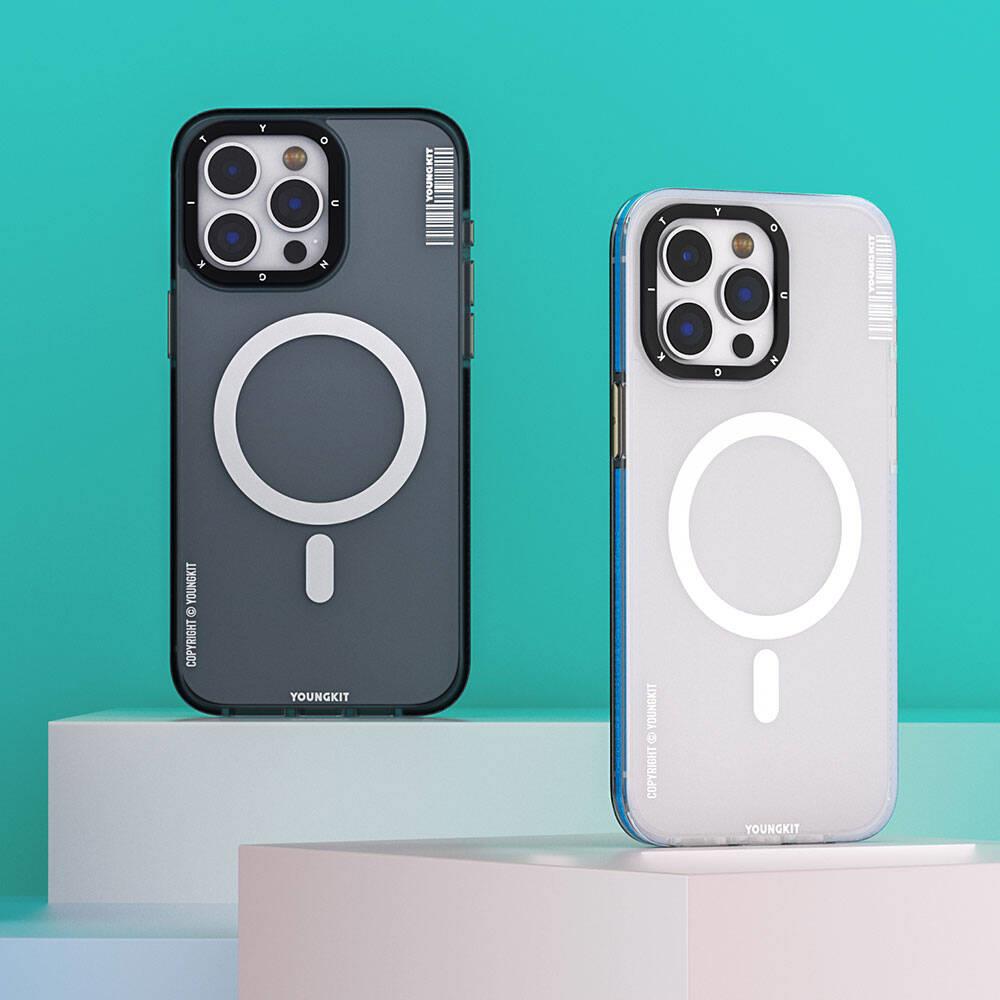 Apple iPhone 15 Pro Kılıf M-safe Şarj Özellikli Youngkit Jiansha Serisi Kapak