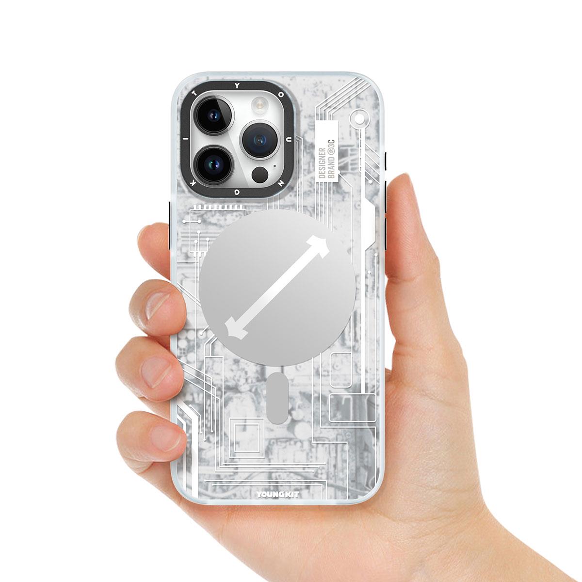 Apple iPhone 15 Pro Kılıf M-safe Şarj Özellikli YoungKit Technology Serisi Kapak