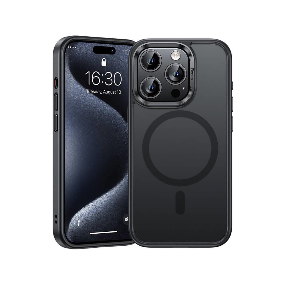 Apple iPhone 15 Pro Kılıf M-safe Şarj Özellikli Benks Mist Protective Kapak
