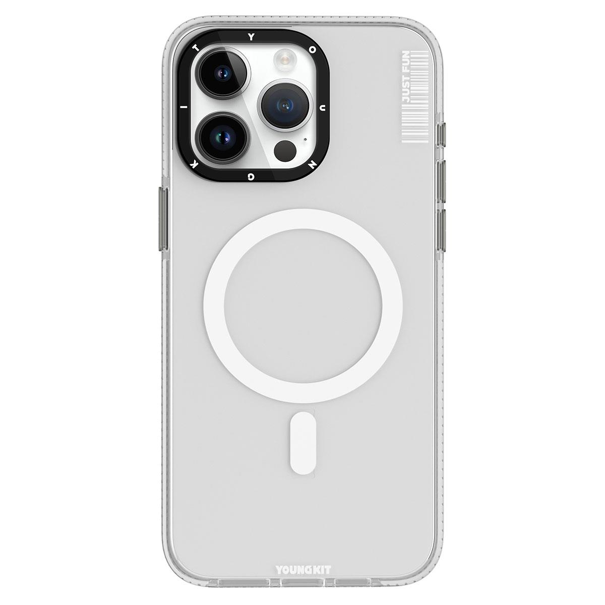 Apple iPhone 15 Pro Kılıf M-safe Şarj Özellikli YoungKit Crystal Color Serisi Kapak