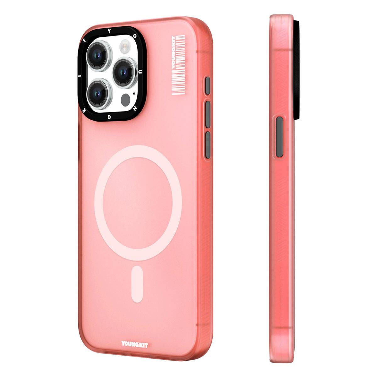 Apple iPhone 15 Pro Kılıf M-safe Şarj Özellikli Youngkit Hidden Sand Serisi Kapak