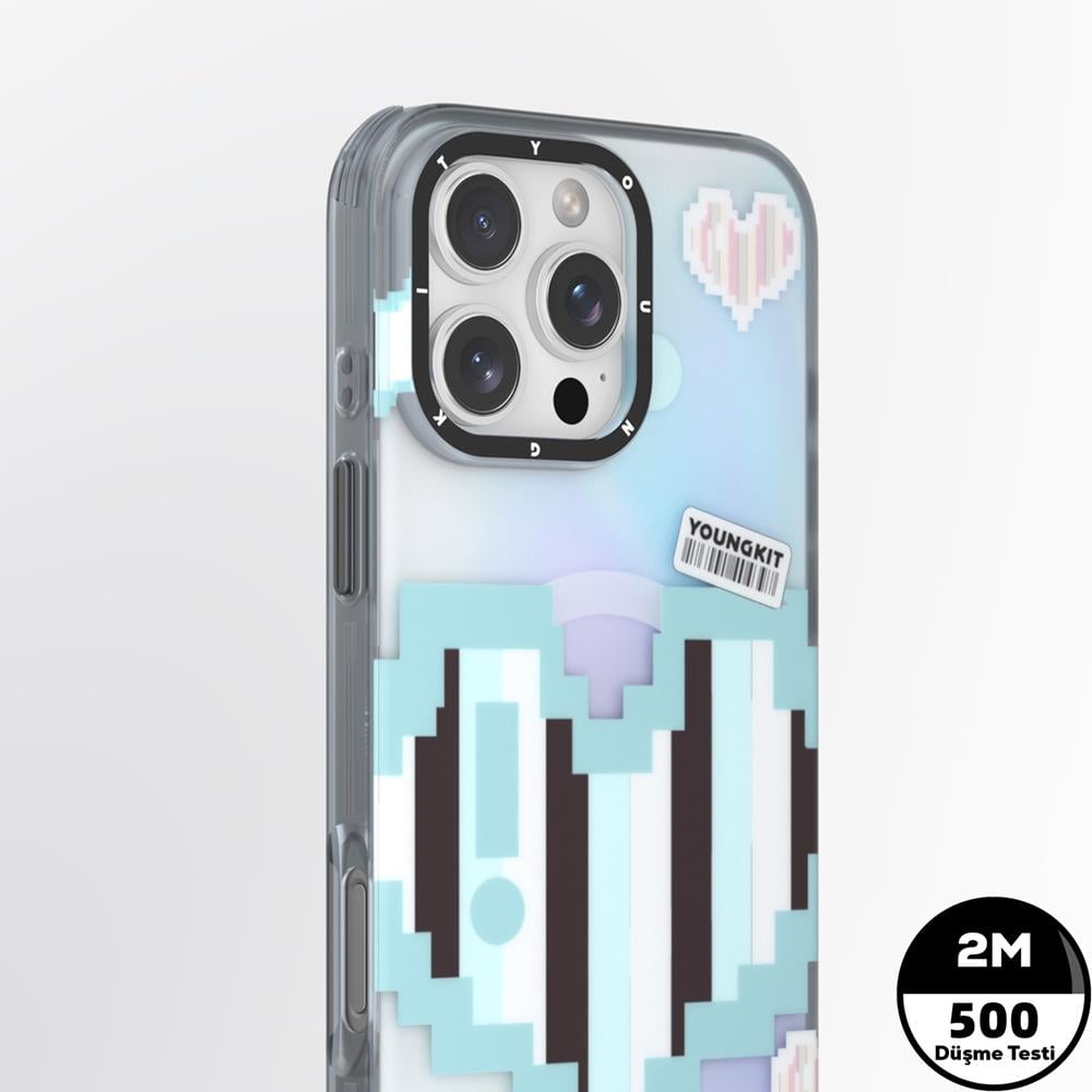 Apple iPhone 15 Pro Kılıf M-safe Şarj Özellikli Youngkit Love Serisi Kapak