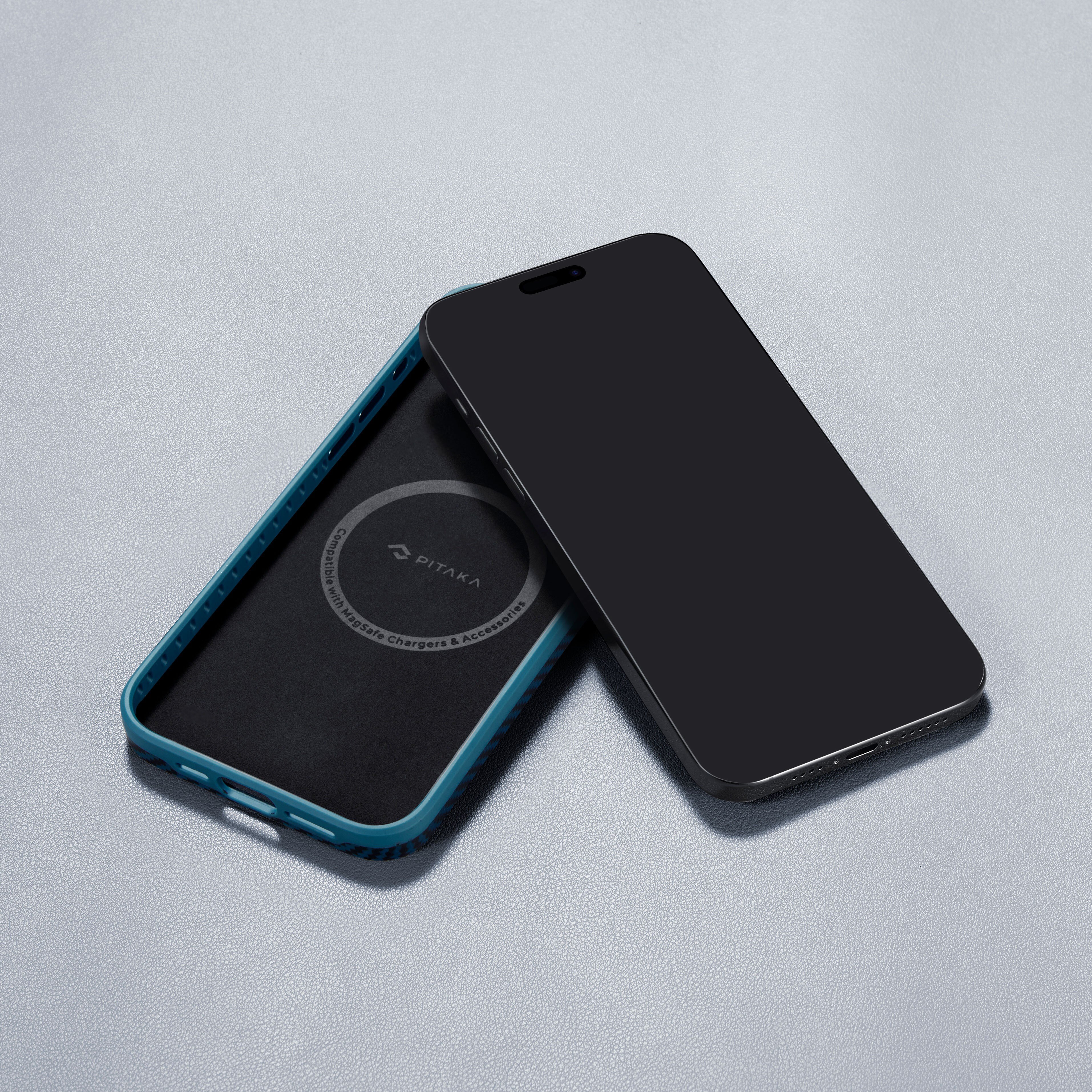 ​Apple iPhone 15 Pro Kılıf M-safe Şarj Özellikli Parlayan Simli Saydam Renkli Zore Maris Kapak