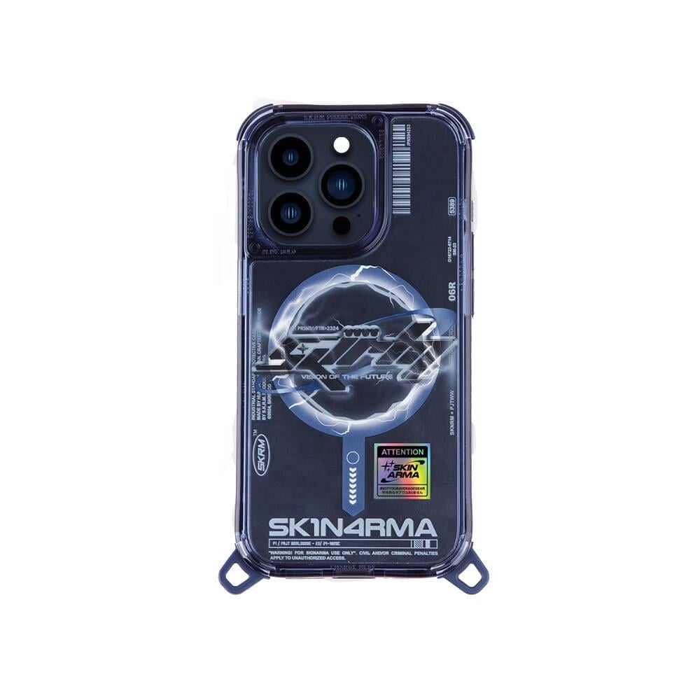 Apple iPhone 15 Pro Kılıf M-safe Şarj Özellikli Yazı Desenli SkinArma Bolt Kapak