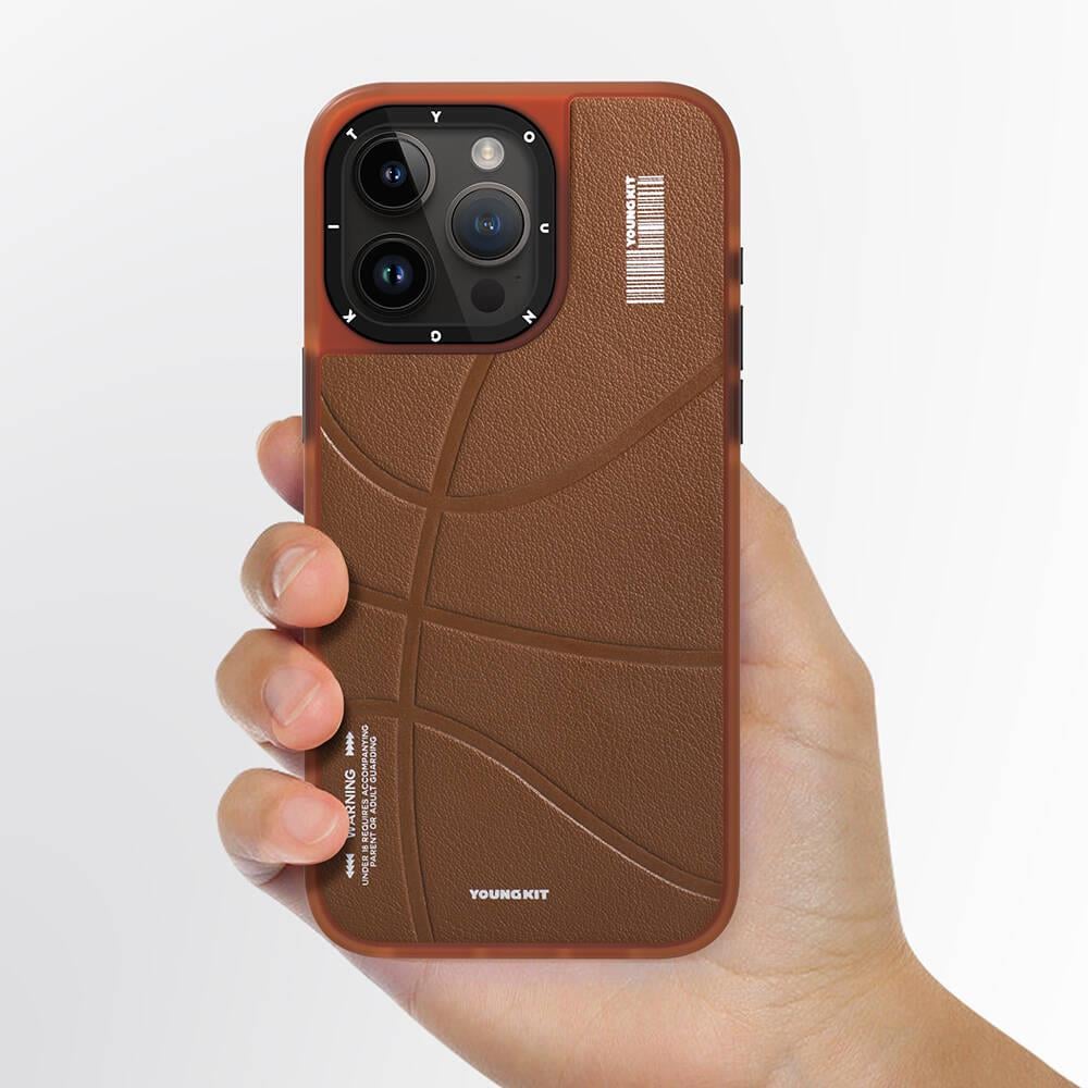 Apple iPhone 15 Pro Kılıf M-safe Şarj Özellikli Youngkit Backboard Serisi Leather Kapak