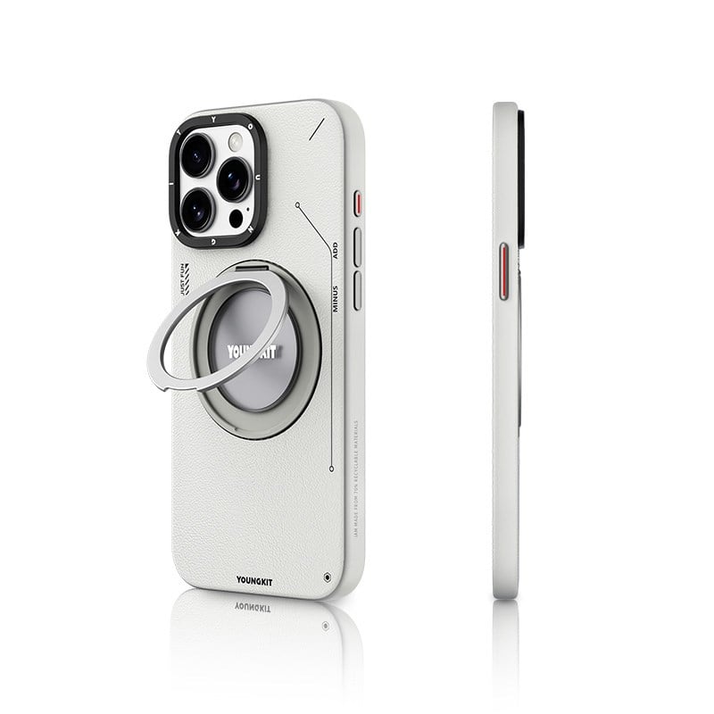 Apple iPhone 15 Pro Kılıf M-safe Şarj Özellikli Youngkit Rock Serisi Kapak