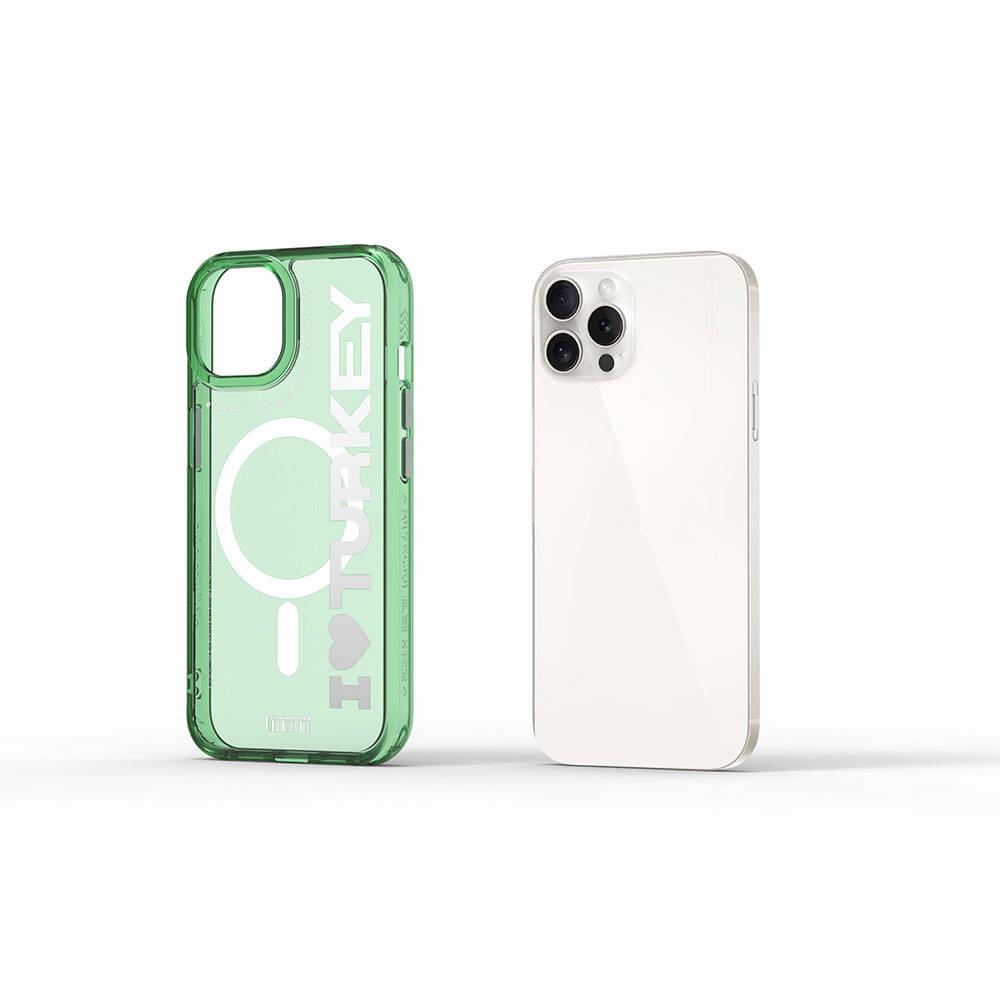 Apple iPhone 15 Pro Kılıf M-safe Şarj Özellikli Şeffaf Youngkit Crystal Shield Serisi Kapak