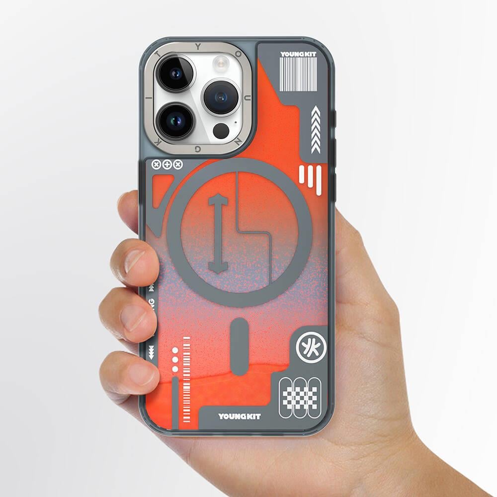 Apple iPhone 15 Pro Kılıf M-safe Şarj Özellikli YoungKit Galaxy Serisi Kapak