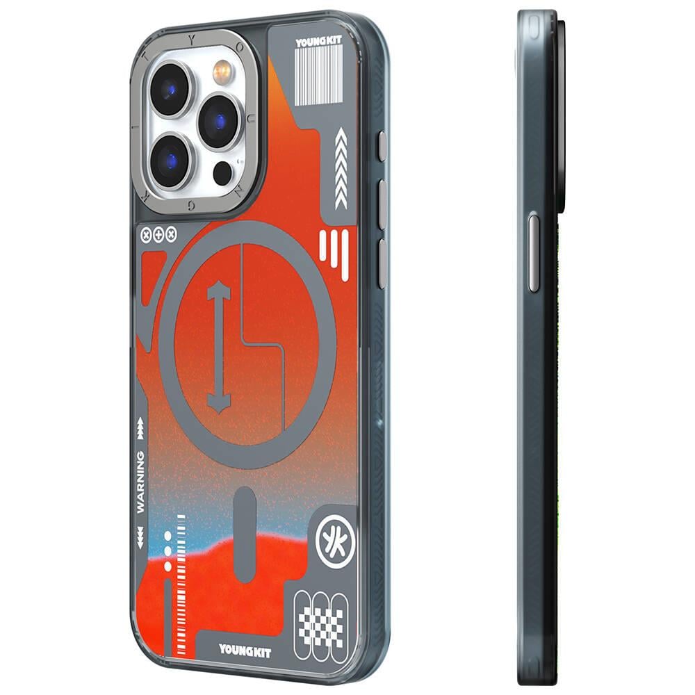 Apple iPhone 15 Pro Kılıf M-safe Şarj Özellikli YoungKit Galaxy Serisi Kapak