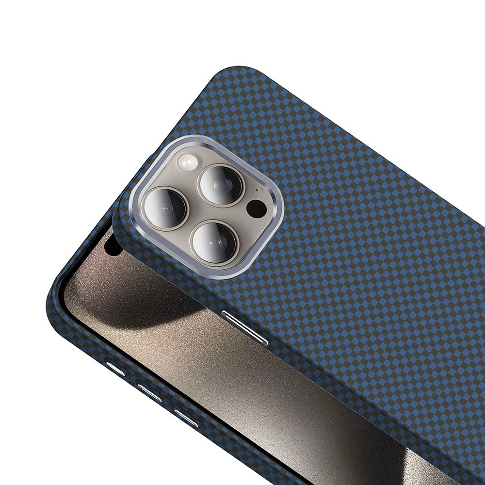 Apple iPhone 15 Pro Kılıf M-safe Şarj Özellikli Karbon Fiber Görünümlü Zore Gros Kapak