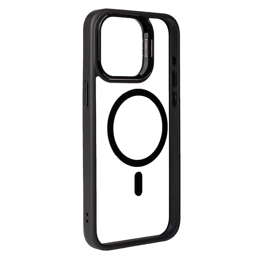 Apple iPhone 15 Pro Kılıf M-safe Şarj Özellikli Standlı Zore M-safe Klon Lensli Kapak