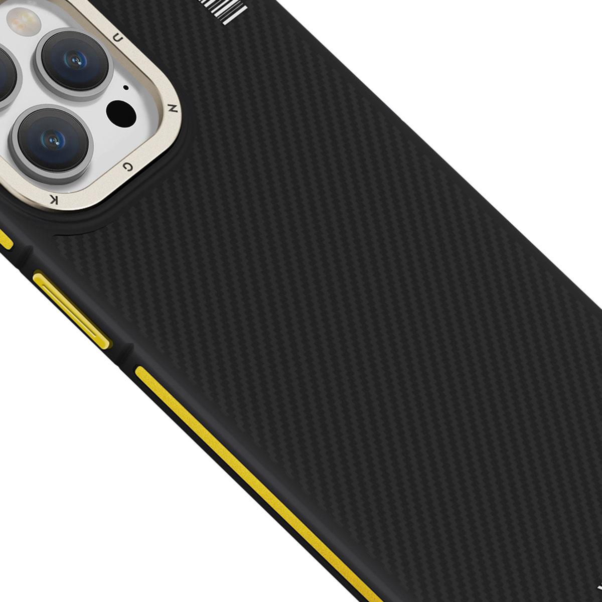 Apple iPhone 15 Pro Kılıf M-safe Şarj Özellikli YoungKit 600D Kevlar Kapak