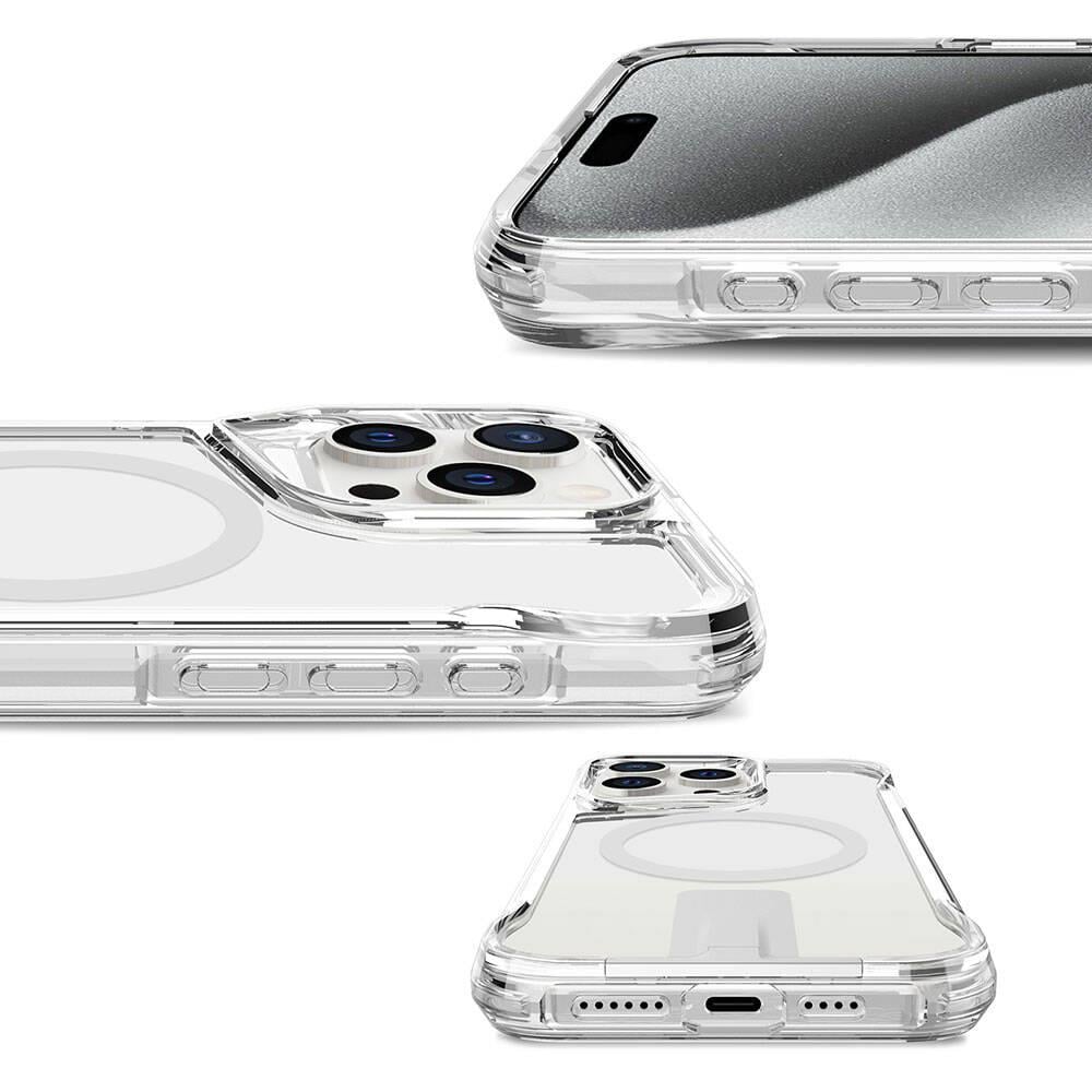 Apple iPhone 15 Pro Kılıf M-safe Şarj Özellikli Zore T-Max Standlı Kapak