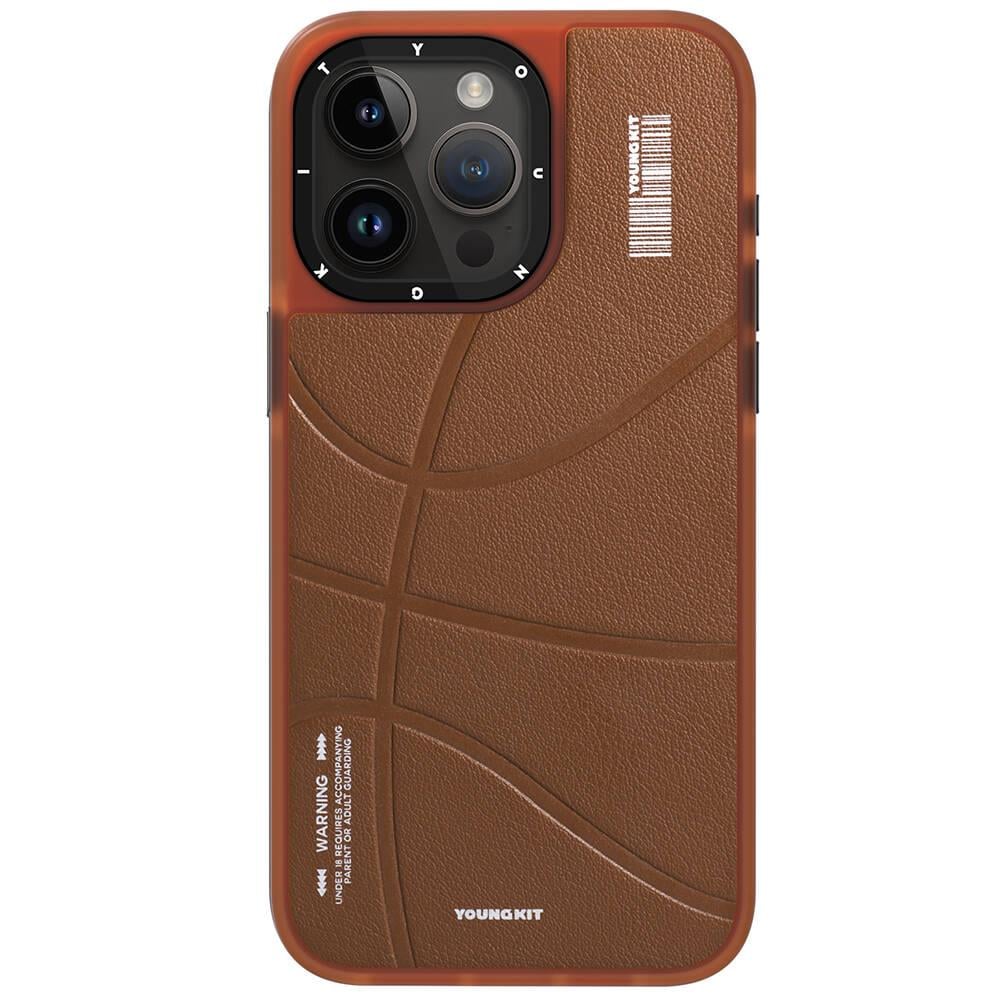 Apple iPhone 15 Pro Kılıf M-safe Şarj Özellikli Youngkit Backboard Serisi Leather Kapak