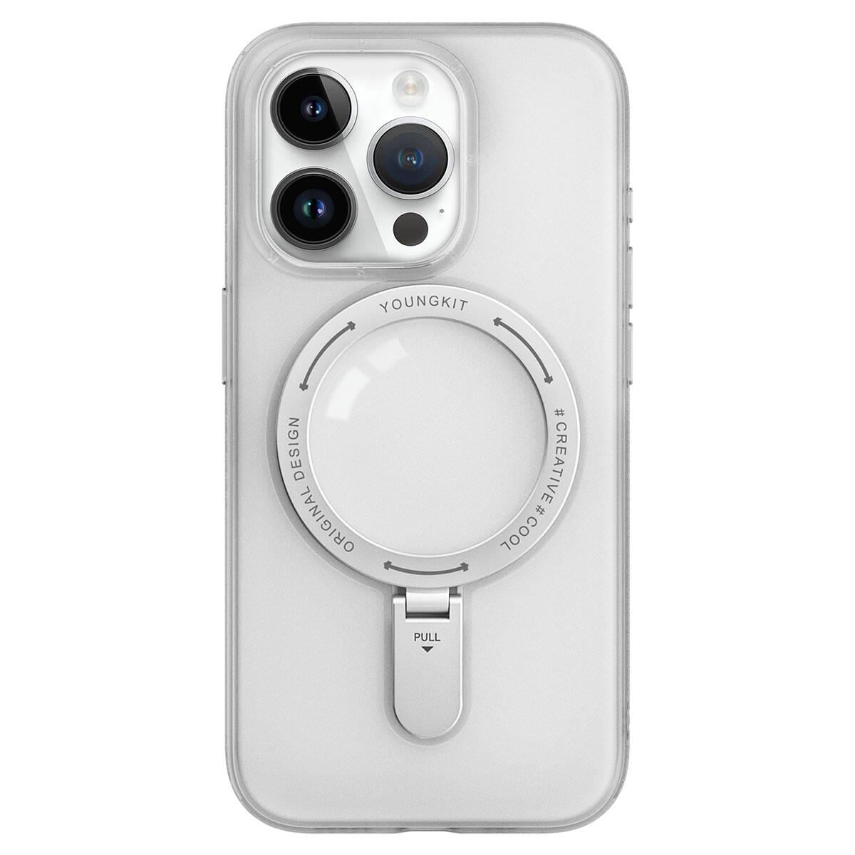 Apple iPhone 15 Pro Kılıf M-safe Şarj Özellikli Youngkit Rock Serisi Kapak