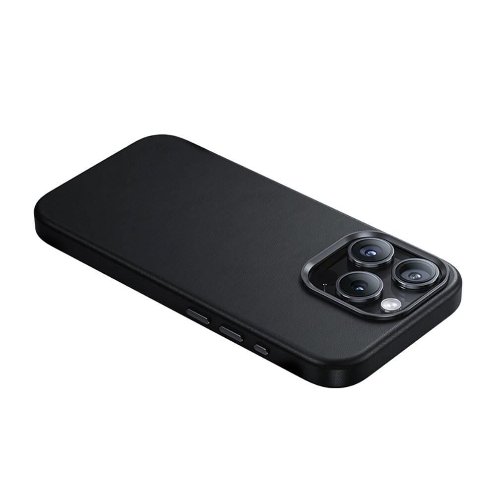 Apple iPhone 15 Pro Kılıf M-safe Şarj Özellikli Benks Vintage Leather Kapak