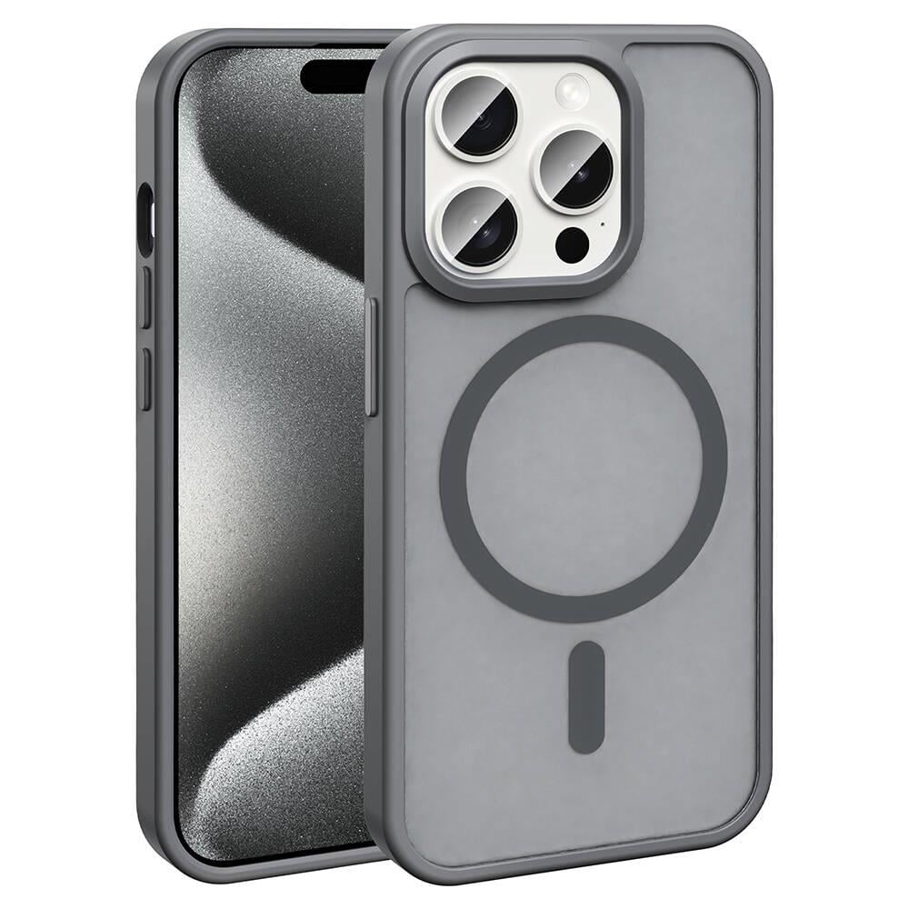 Apple iPhone 15 Pro Kılıf M-safe Şarj Özellikli Mat Arka Yüzey Zore Sio Kapak