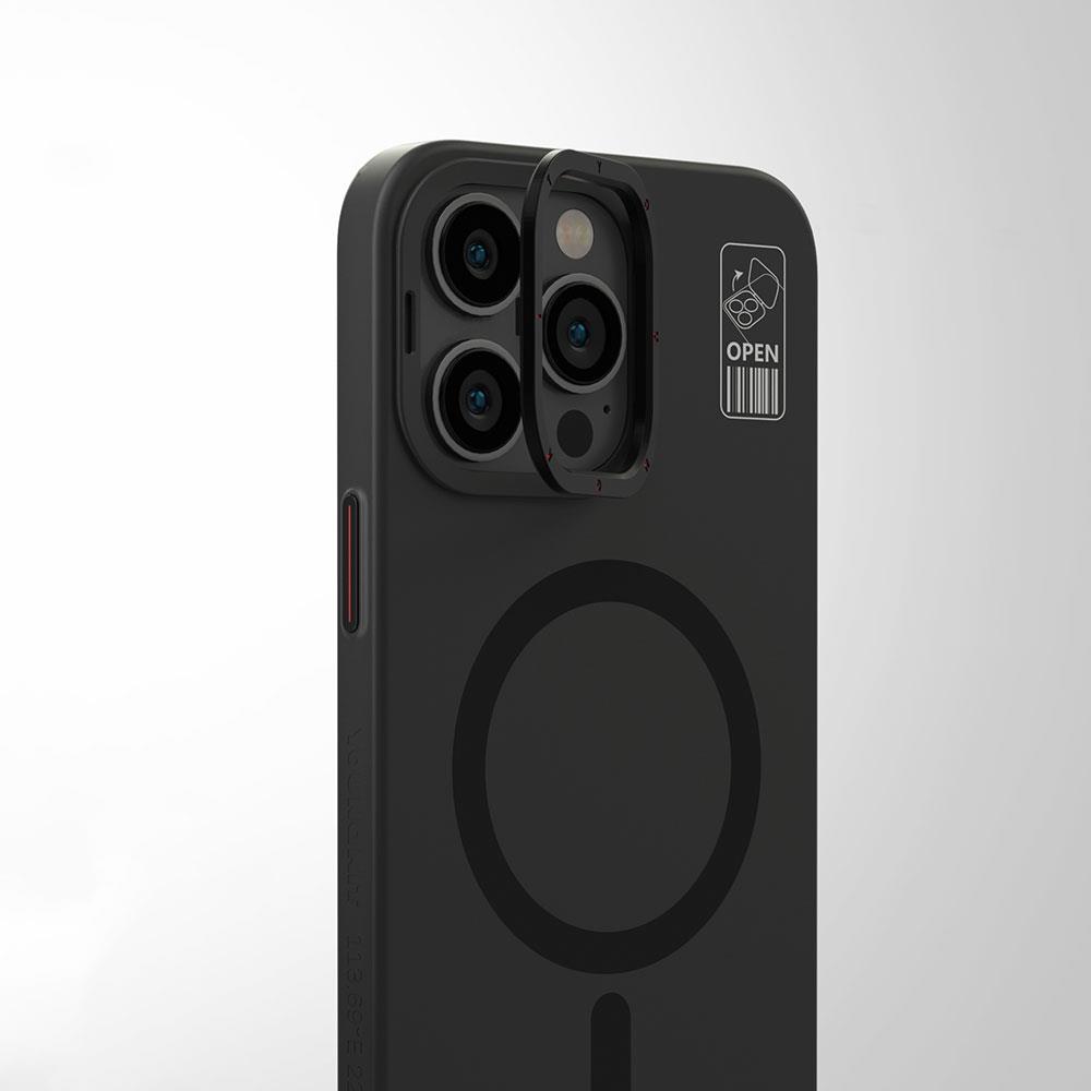 Apple iPhone 15 Pro Kılıf M-safe Şarj Özellikli Standlı YoungKit Hermit Bracket Serisi Kapak