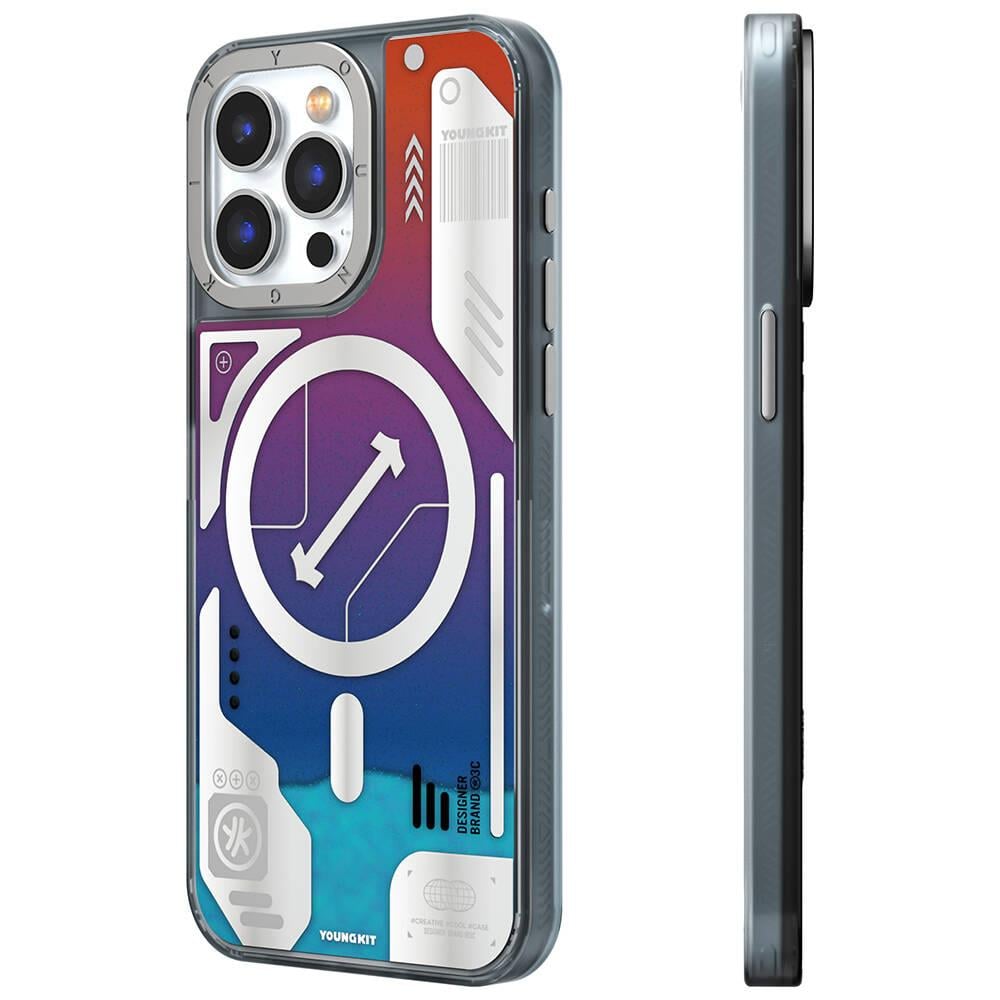 Apple iPhone 15 Pro Kılıf M-safe Şarj Özellikli YoungKit Galaxy Serisi Kapak