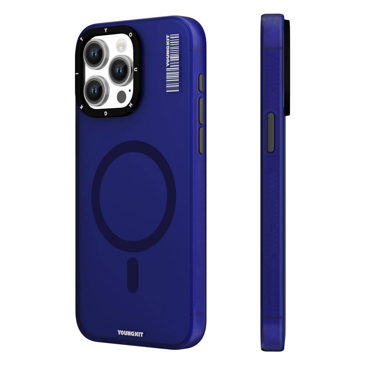 Apple iPhone 15 Pro Kılıf M-safe Şarj Özellikli YoungKit 600D Kevlar Kapak