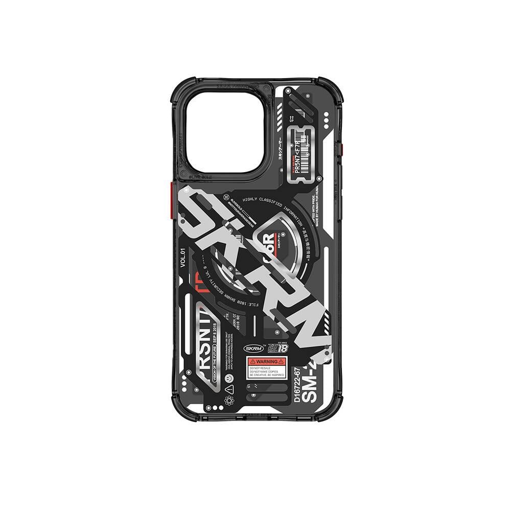 Apple iPhone 15 Pro Kılıf M-safe Şarj Özellikli Katmanlı Makine Temalı SkinArma Ekho Kapak