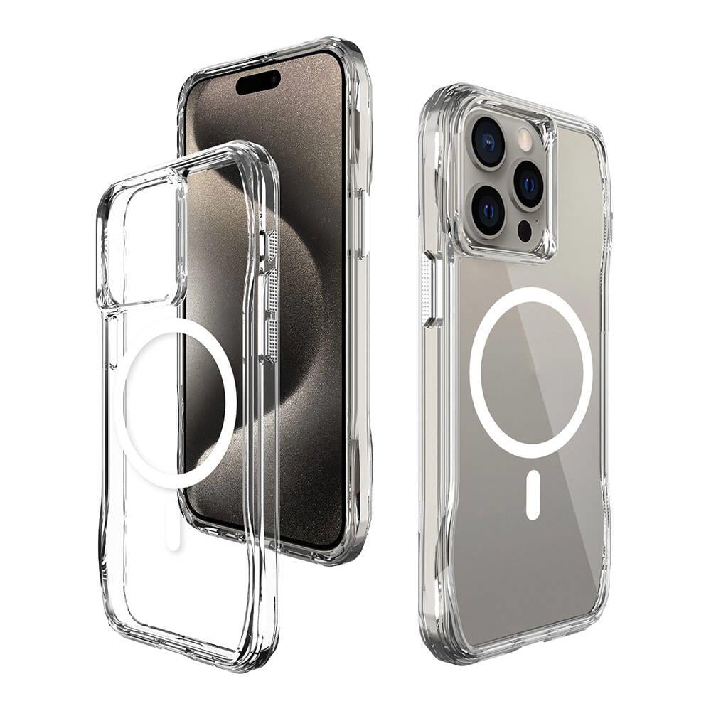 Apple iPhone 15 Pro Kılıf M-safe Şarj Özellikli Airbagli Şeffaf Zore İncek Kapak