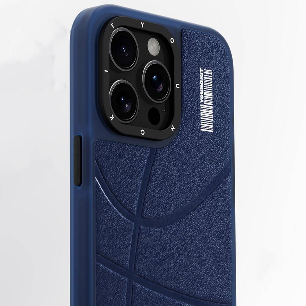 Apple iPhone 15 Pro Kılıf M-safe Şarj Özellikli Youngkit Backboard Serisi Leather Kapak