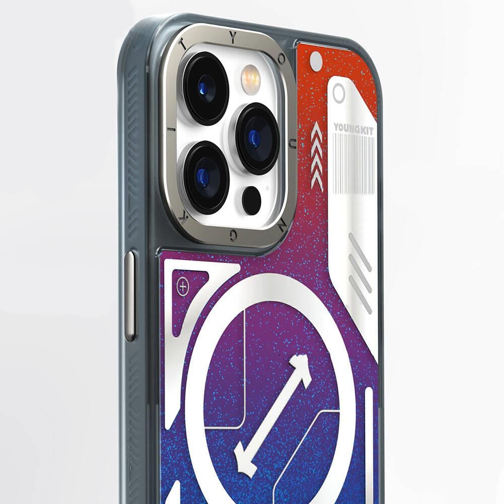 Apple iPhone 15 Pro Kılıf M-safe Şarj Özellikli YoungKit Galaxy Serisi Kapak
