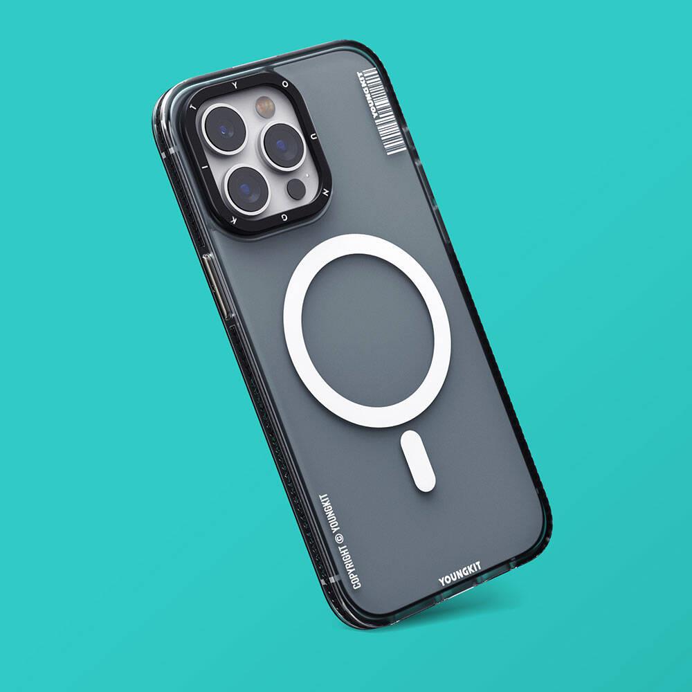 Apple iPhone 15 Pro Kılıf M-safe Şarj Özellikli Youngkit Jiansha Serisi Kapak